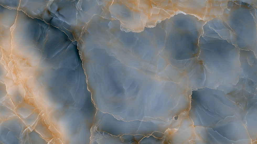 Ocean Shadow printed stone-effect design with cool blue-grey mineral tones