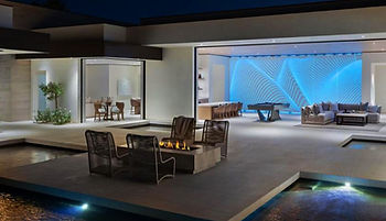 Modern garden lighting feature
