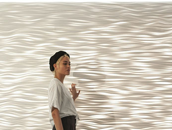 Lake parametric wall pattern with calm horizontal sculptural lines
