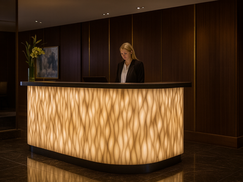 Parametric Walls Seawater organic illuminated wall texture
