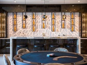 Parametric Walls Honey pattern illuminated feature wall