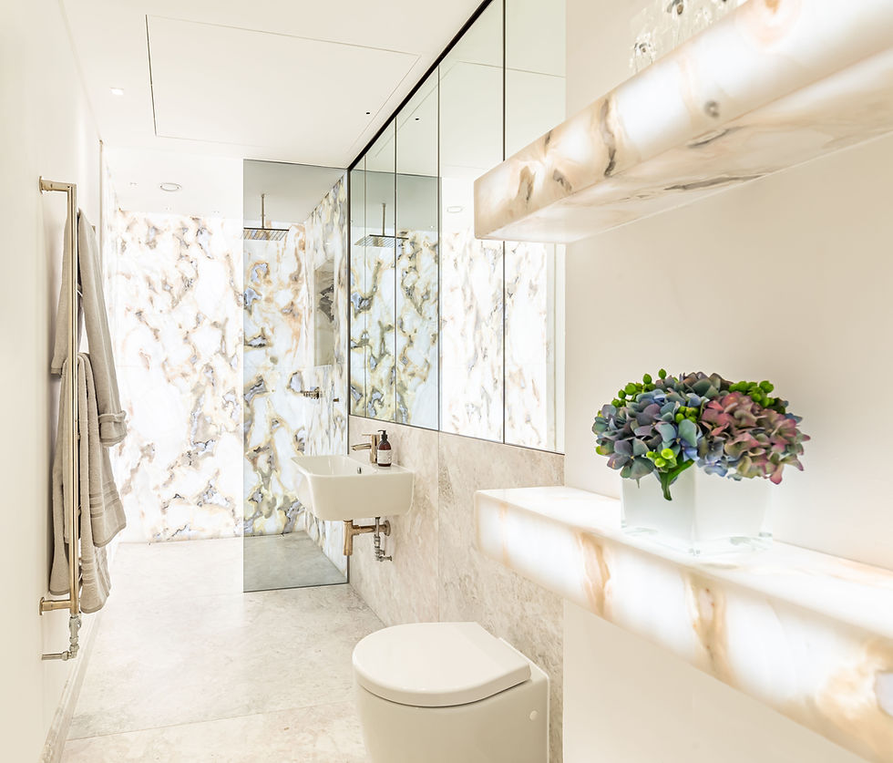 Auragami from Applelec Lighting - illuminated bathroom