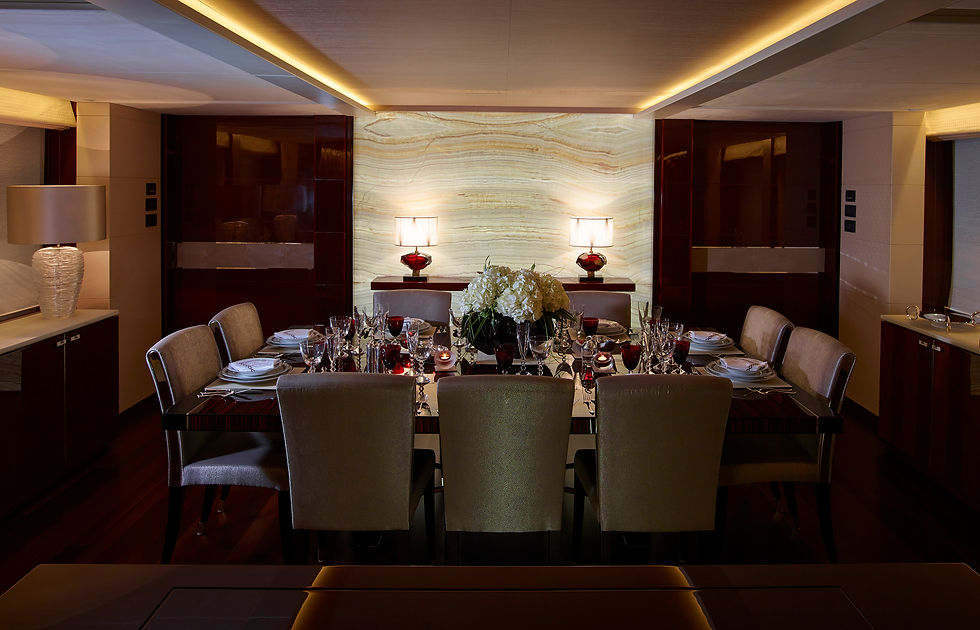 Boat and Yacht illuminated dinning area wall