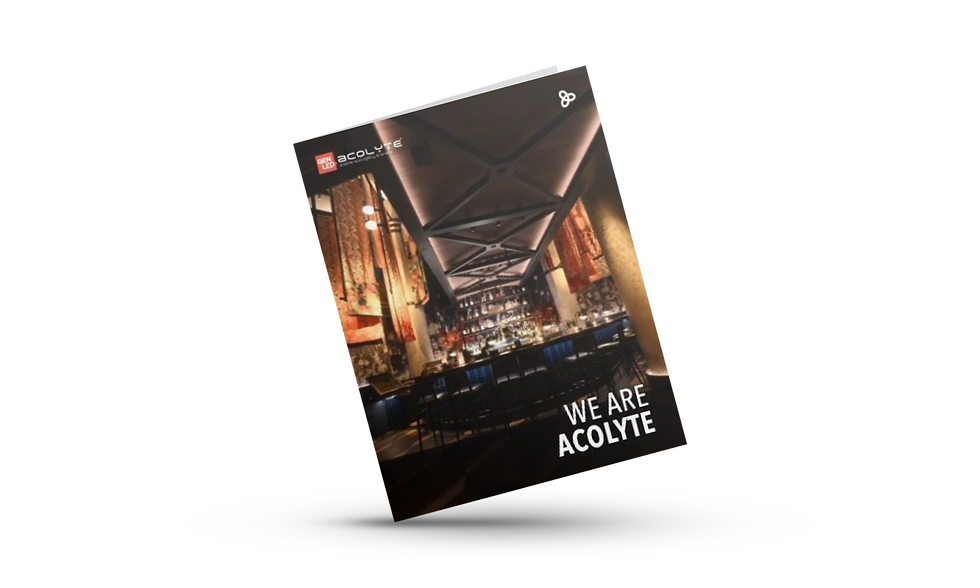 Acolyte architectural lighting brochure now available in the UK exclusively through Applelelc Projects
