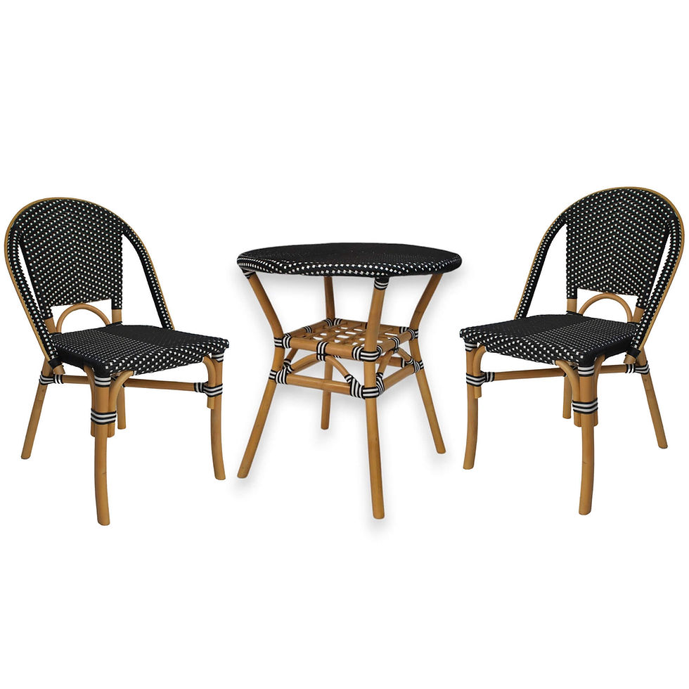 Thumbnail: 7044 BISTRO SET OF 3 ONE TABLE PLUS TWO CHAIRS
