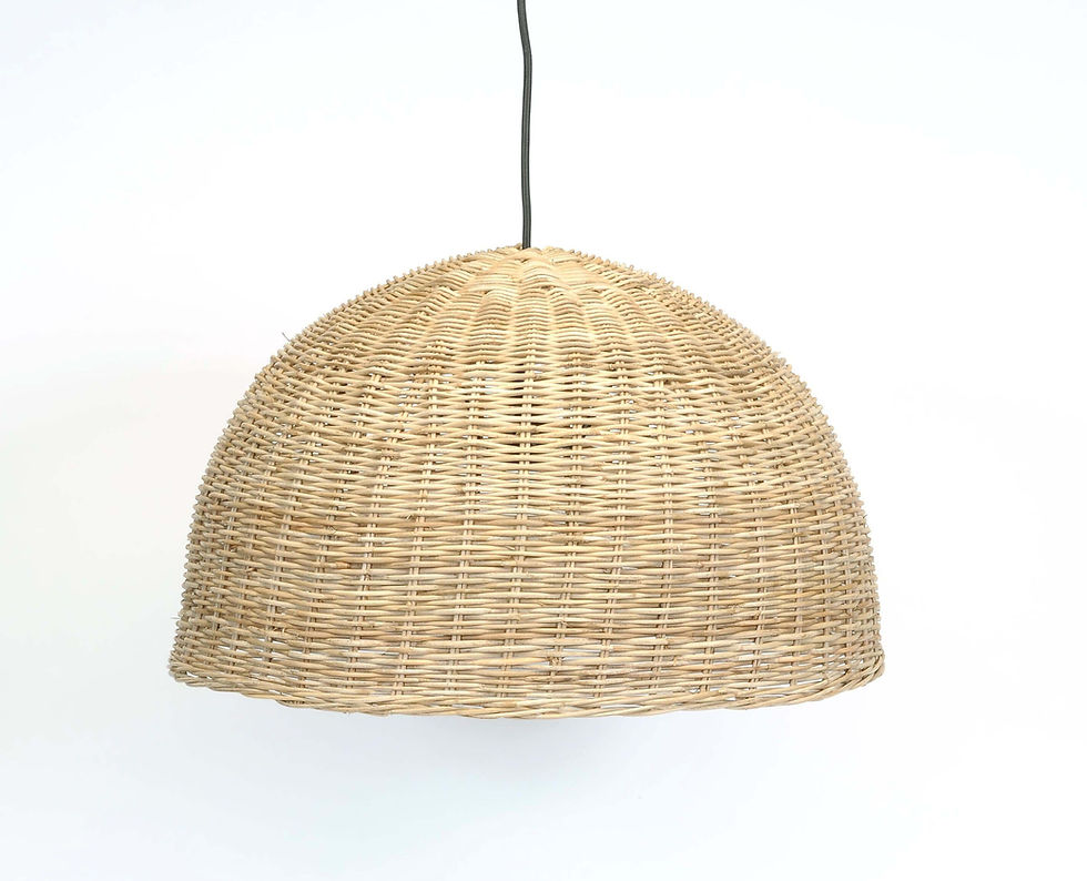 Thumbnail: 380 LARGE RATTAN PENDANT LIGHT
