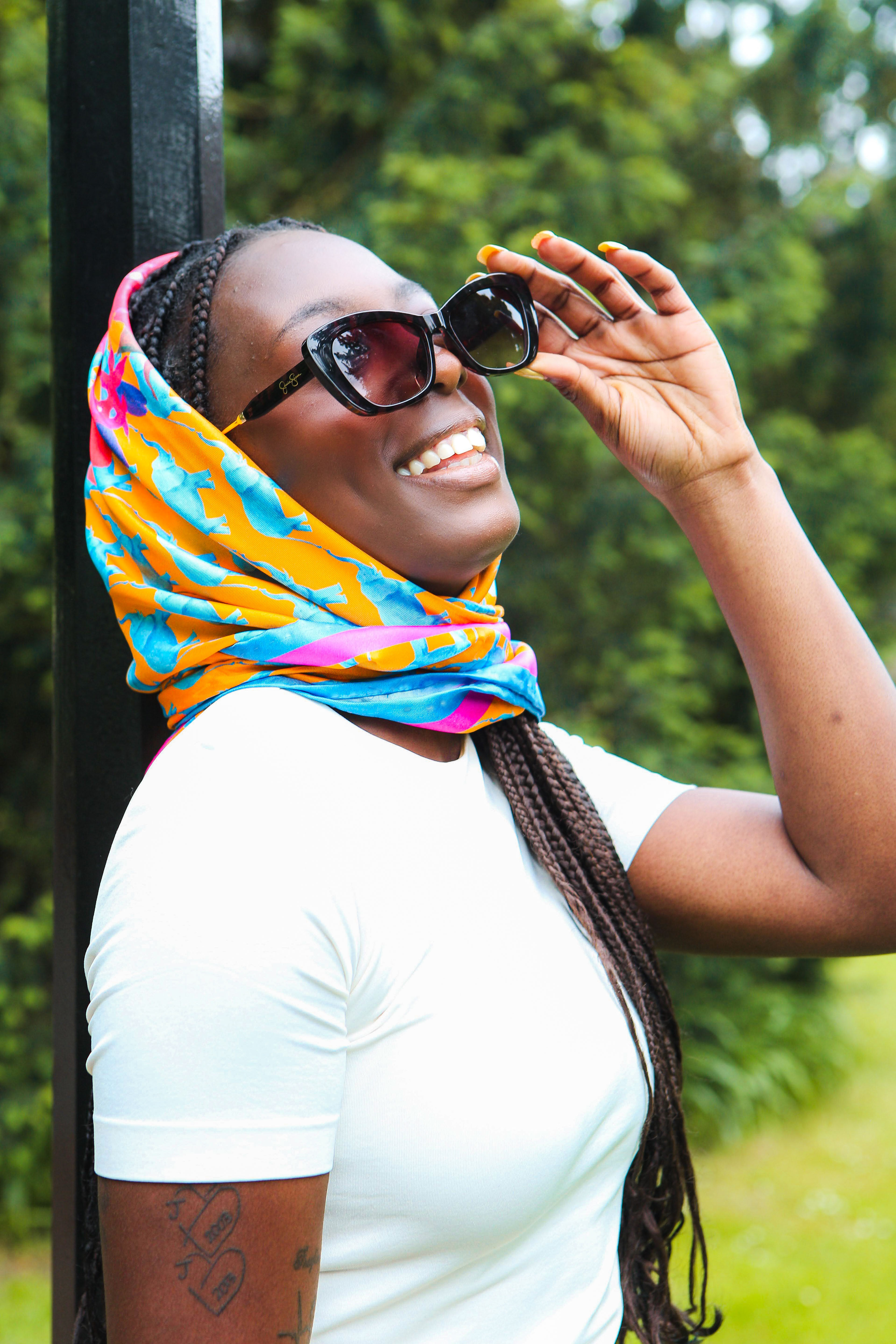 The Alicia Collection 'Elephant Tooth' 100% Silk Twill Scarf