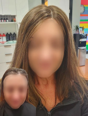brunette hair topper for hair loss Ego Salon Vermont