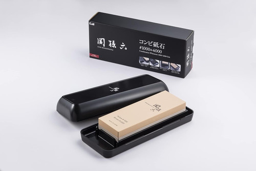 貝印 KAI 関孫六 コンビ 砥石 包丁 研ぎ器 #1000#4000 収納 ケース 付