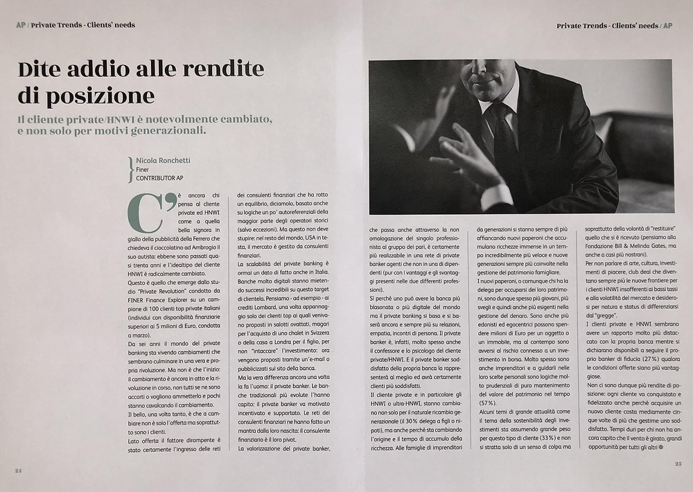 Articolo Rendite da Posizione
