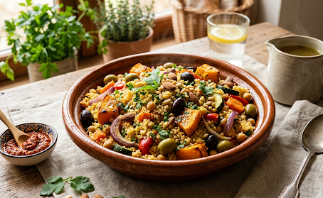 Couscous végétarien au potimarron et quinoa