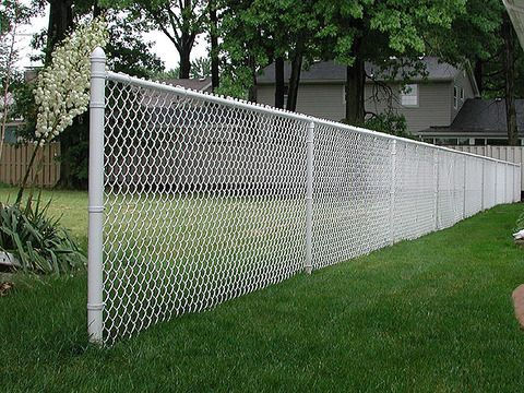 white chain link fence