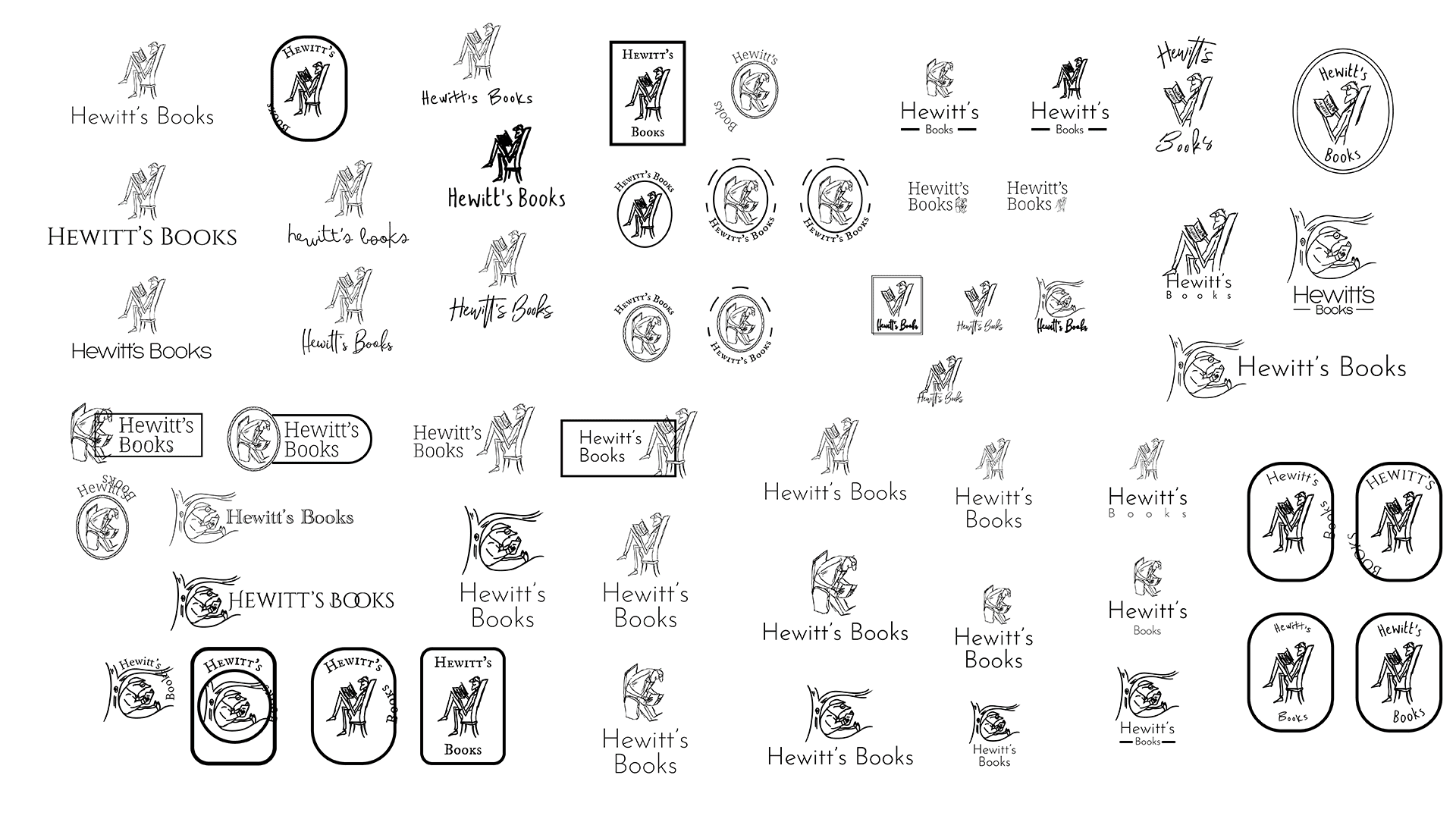 Full process for book dealer book lover design