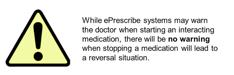 ePrescribe erros from reversal of inhibition or induction by Dr Jason Cafer MD