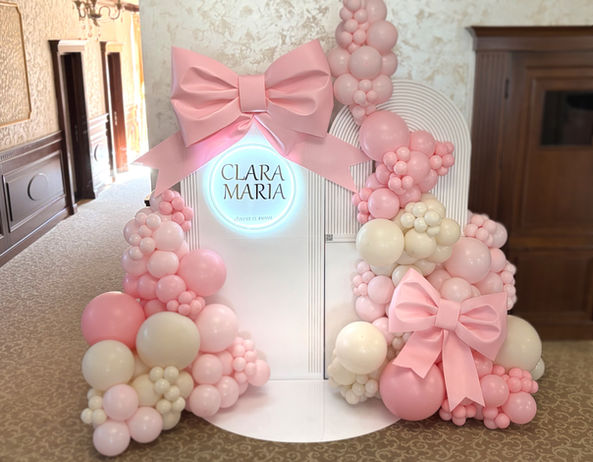Decor cu baloane tip  foto corner, tema: fundite
