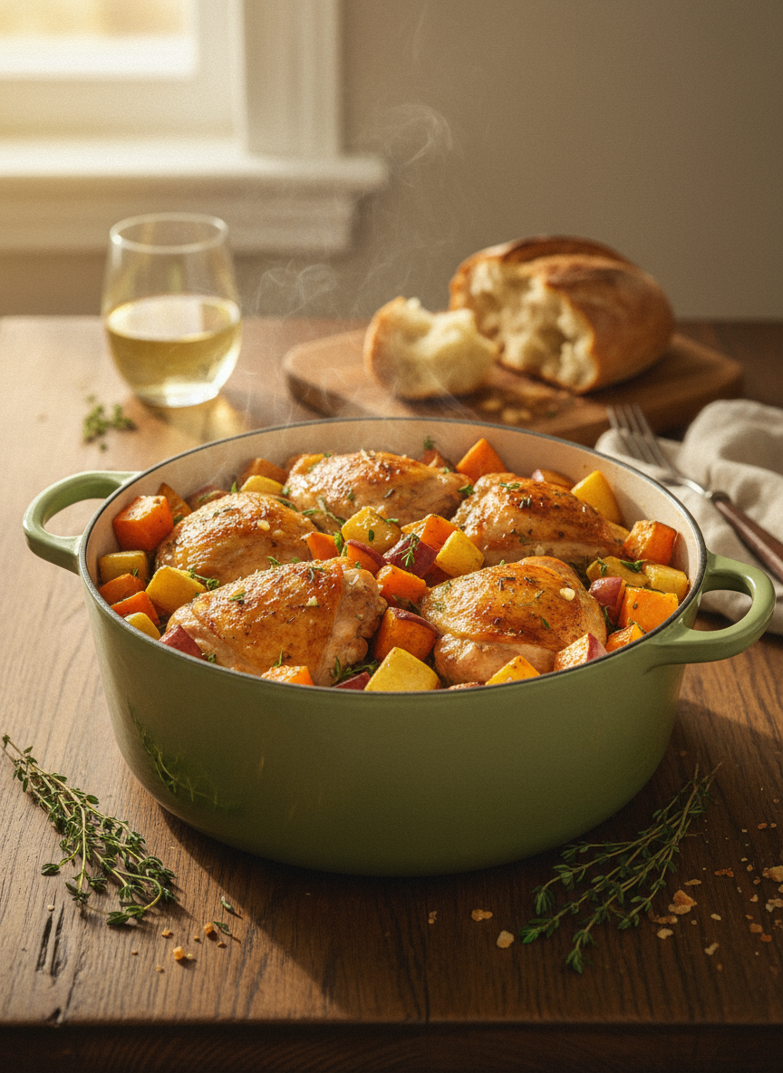 Autumn Harvest Chicken & Veggie One-Pot Dish