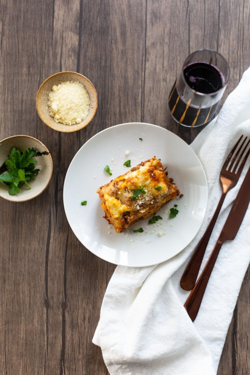 Lasagna + Lambrusco