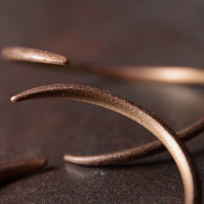 Thumbnail: Copper Bracele Punk Bangle Viking