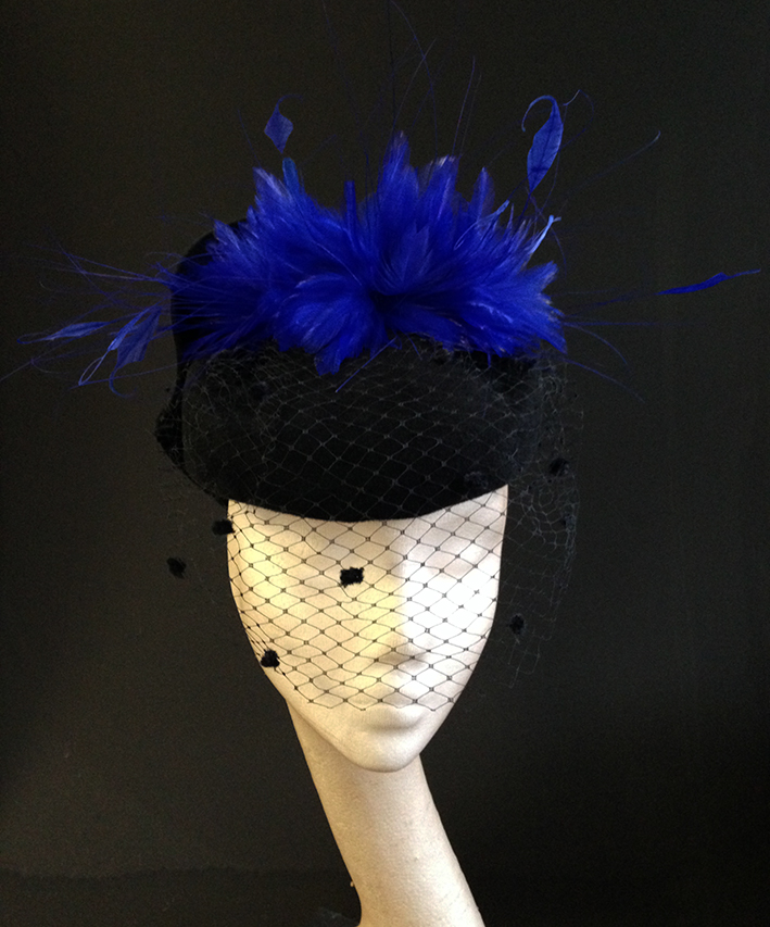 Black Felt & Blue Hat