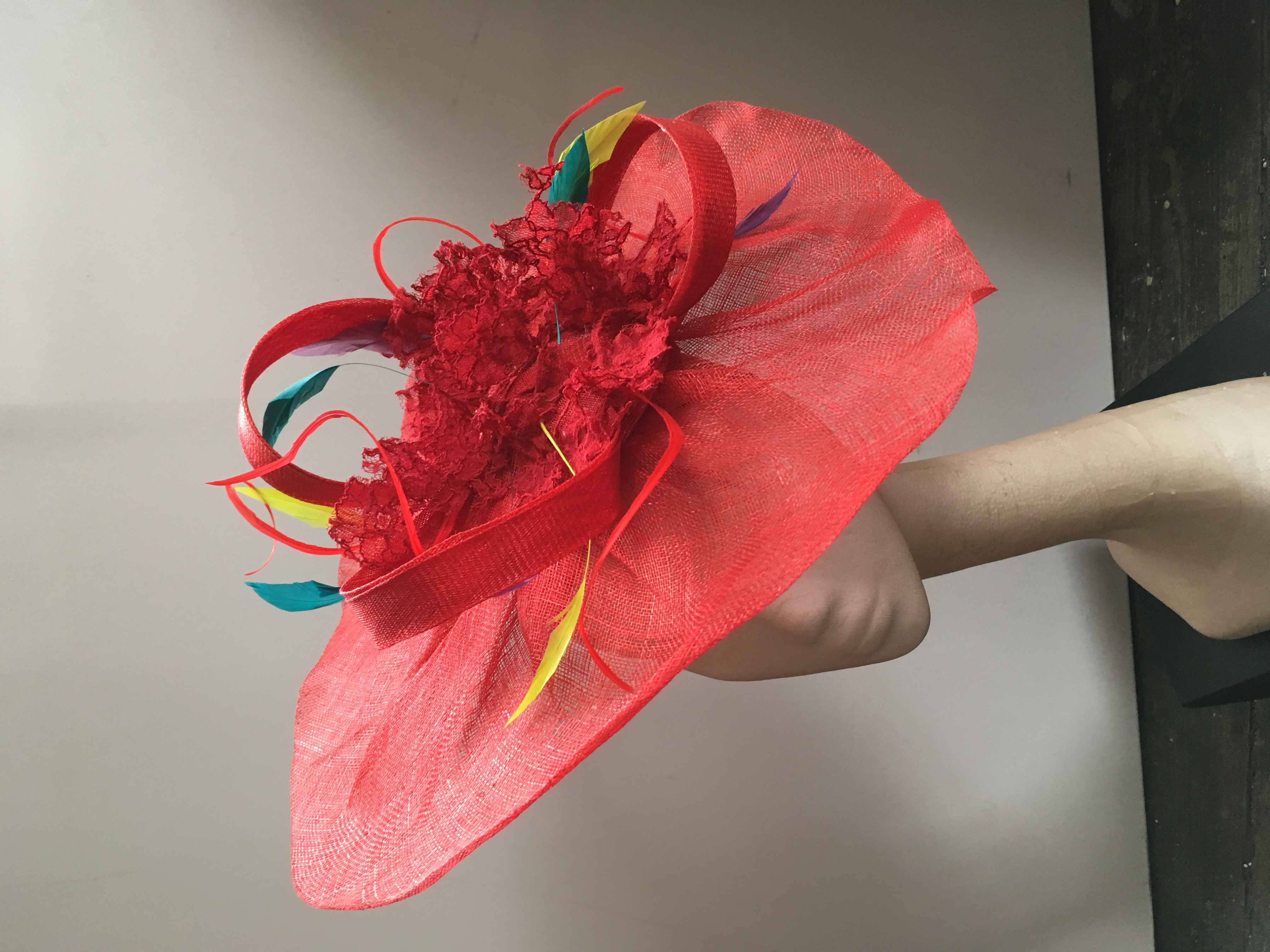 Red Lace Headpiece
