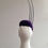 Thumbnail: Gorgan - Purple ridged beret with crystals & quill