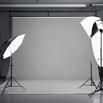 generate an image with aesthetic grey gradient overlay with studio lighting and setup room