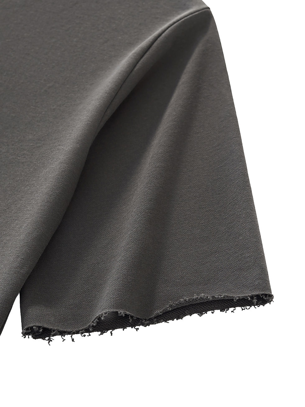 Thumbnail: Boxy Half-Sleeve Raw-Edge T-Shirt