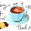 縮圖：Watercolor coffee and cookies Art Print