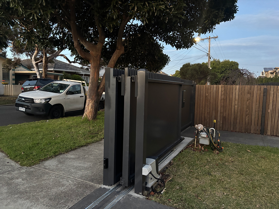 Telescopic sliding systems use multiple gate panels that move together and stack behind one another.