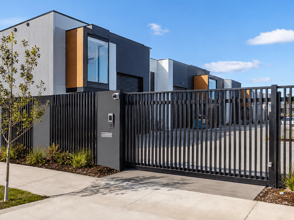 A front fence for a shared commercial property works best when access is designed as a complete system.
