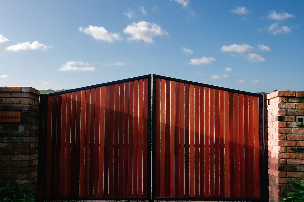 Custom Timber-Look Aluminium Gates by LATITUDE