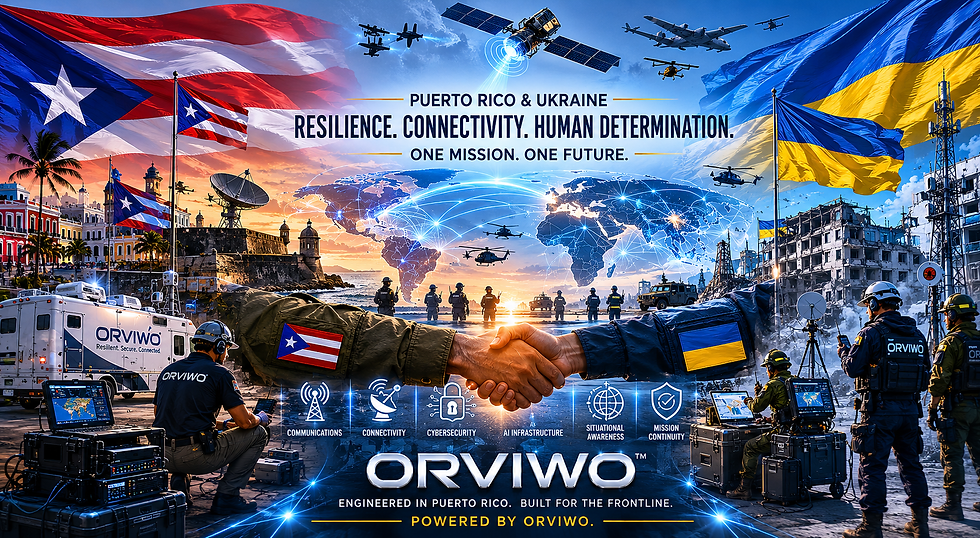 Puerto Rico & Ukraine: Different challenges. Shared strength. Building a more resilient future through connectivity, technology, and human determination.