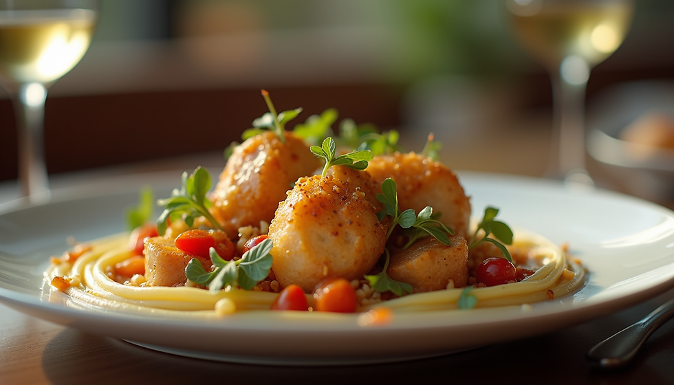 تصوير مقرب لطبق طعام مميز في مطعم بالرياض