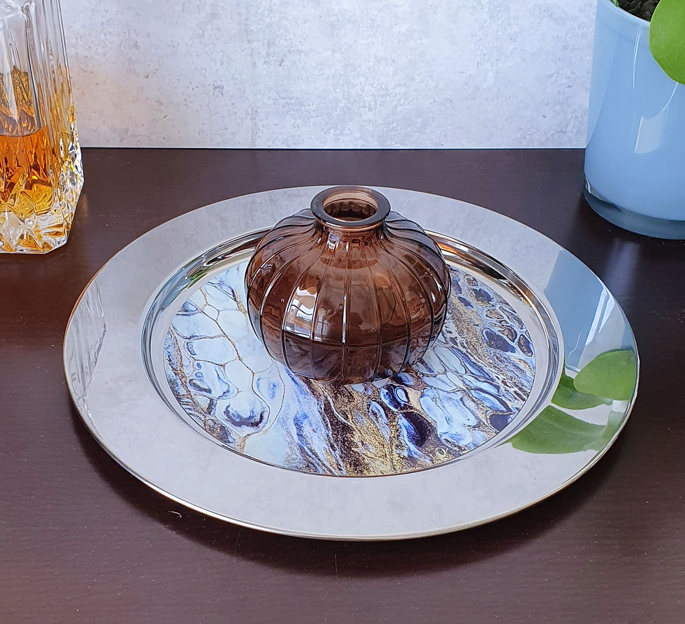 Thumbnail: Large Round Tray With Wine & Honey