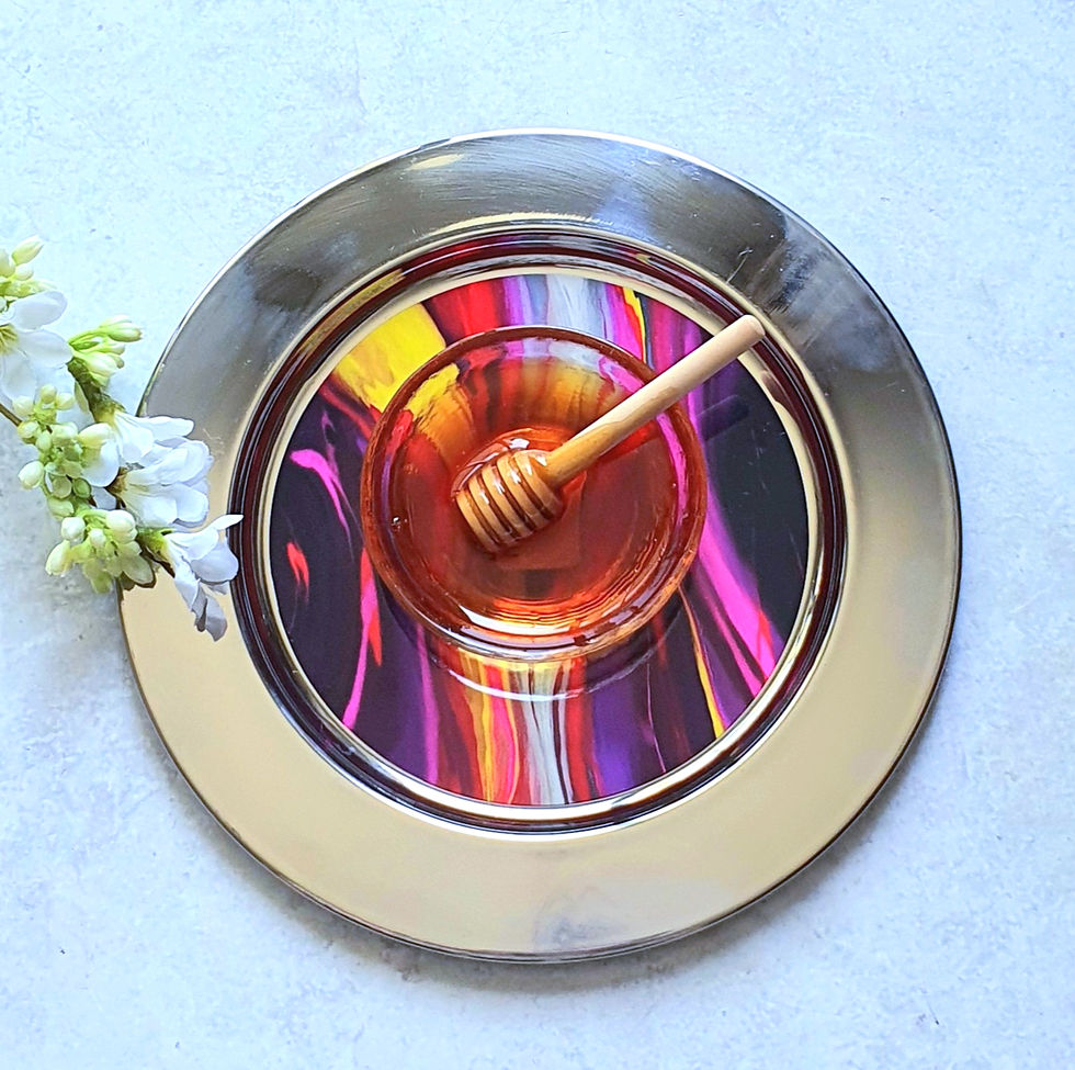 Thumbnail: Small Silver Tray & Honey Dish