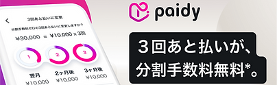 ペイディあと払いでグラフィット(glafit)を３回まで分割払い