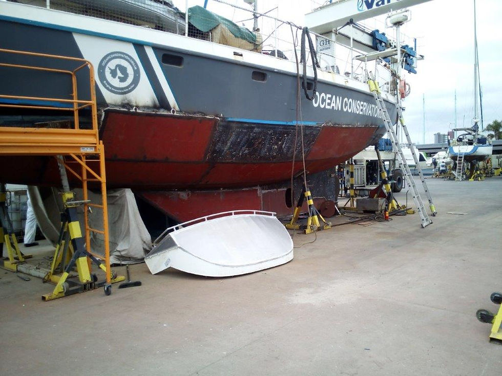 Port side new steel