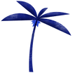 Ilustração de palmeira azul