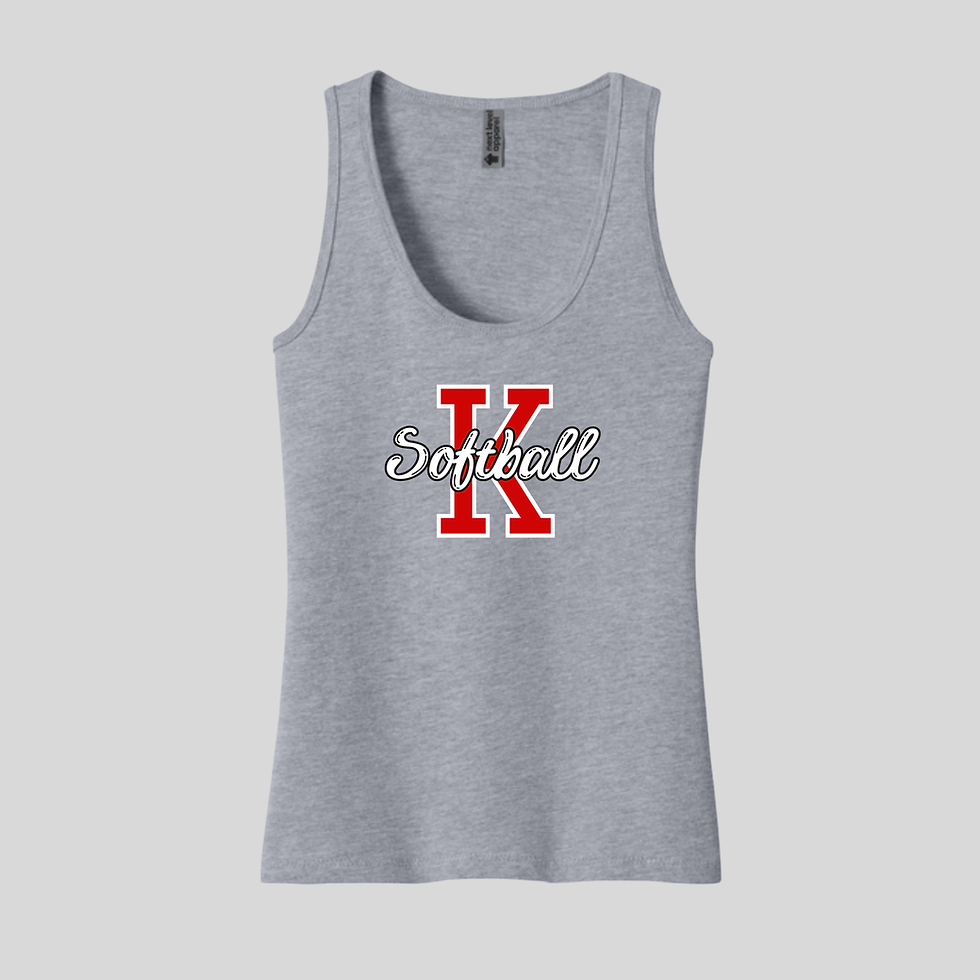 Thumbnail: (Adult-Women's) Next Level Cotton Tank [Kingston Big K Softball Design] Tank