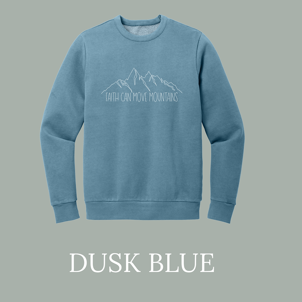 Thumbnail: (Adult-Unisex)  District Wash™ "Faith Can Move Mountains" Fleece Crew
