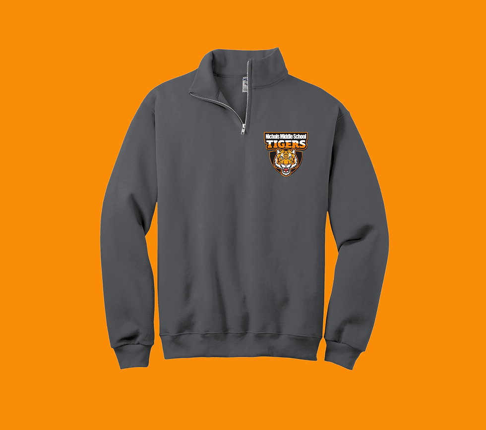 Thumbnail: (Youth & Adult-Unisex) Quarter Zip [John T. NMS Tigers] Sweatshirt