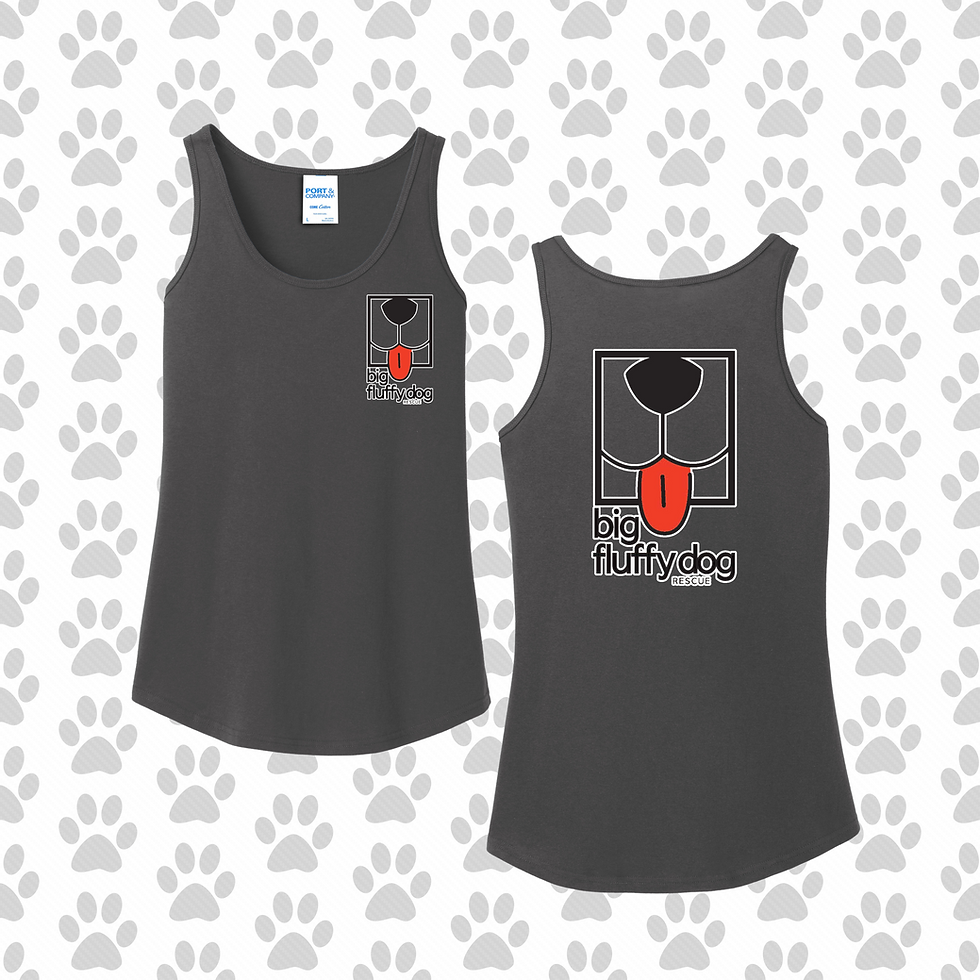 Thumbnail: (Adult-Women's) Big Fluffy Dog Rescue  Core Cotton Tank Top