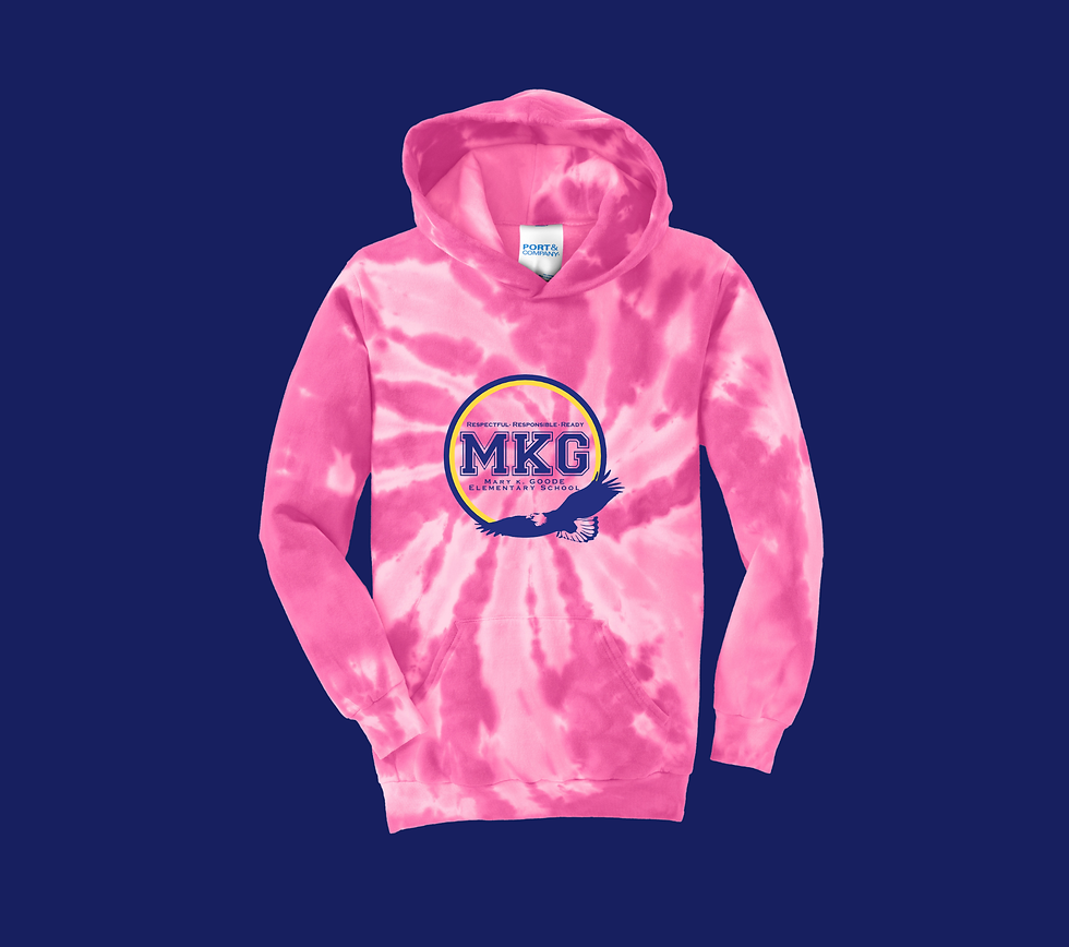 Thumbnail: (Youth & Adult-Unisex) Port & Co™ [MKG School] Tie-Dye Hoodie
