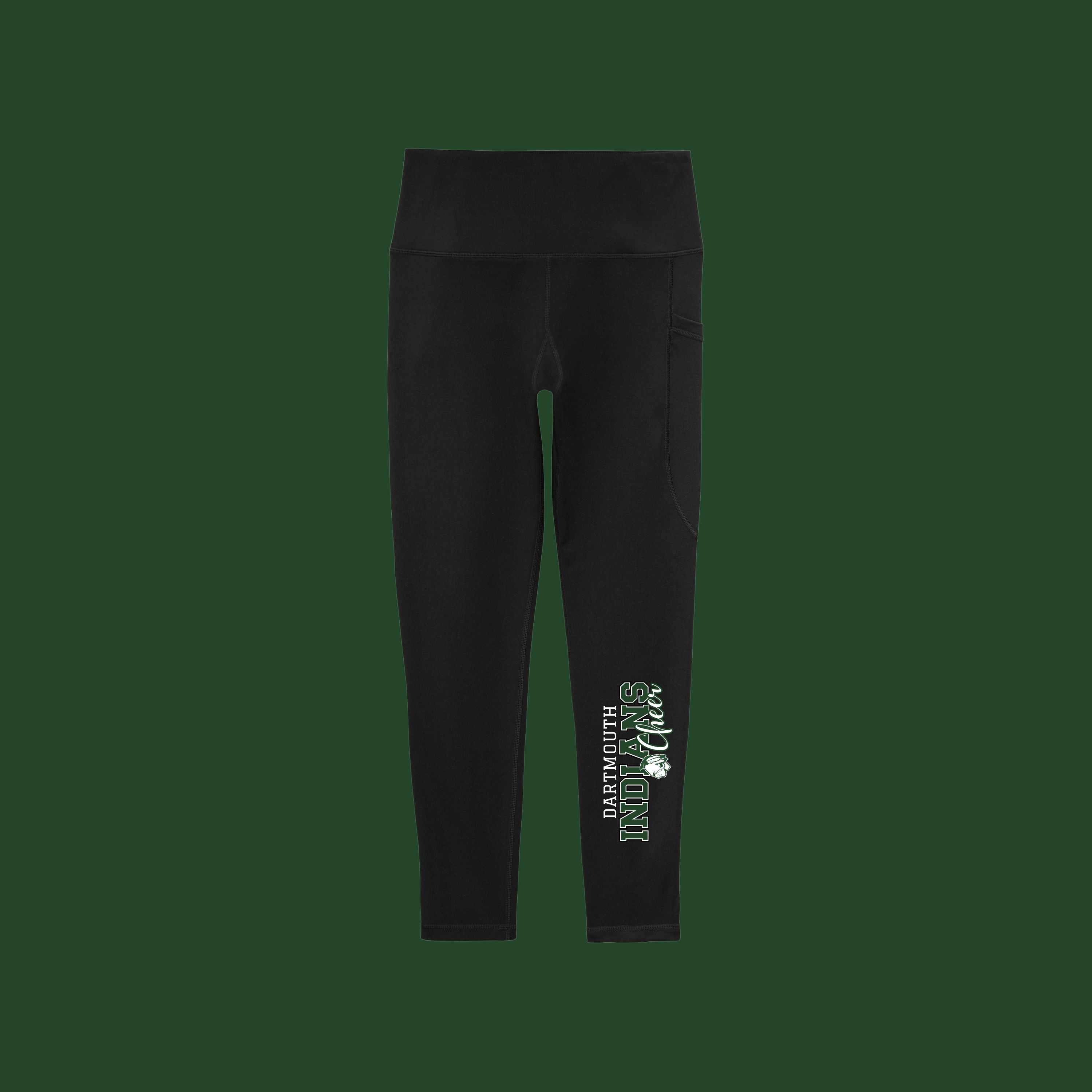 (Adult-Women's)Sport-Tek® Dartmouth Indians Cheer High Rise 7/8 Legging