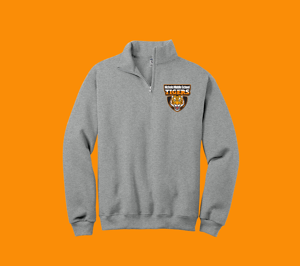 Thumbnail: (Youth & Adult-Unisex) Quarter Zip [John T. NMS Tigers] Sweatshirt