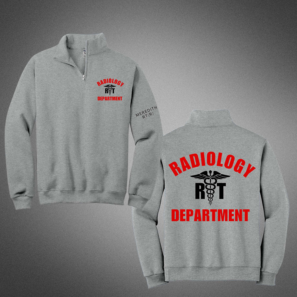Thumbnail: (Adult-Unisex) Radiology Department Symbol 2 Quarter Zip Sweater