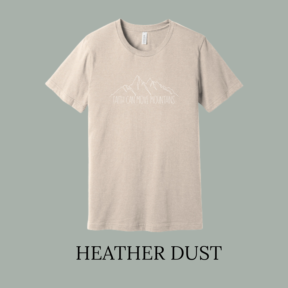 Thumbnail: (Adult-Unisex)  BELLA+CANVAS®  Heather CVC "Faith Can Move Mountains" Short T