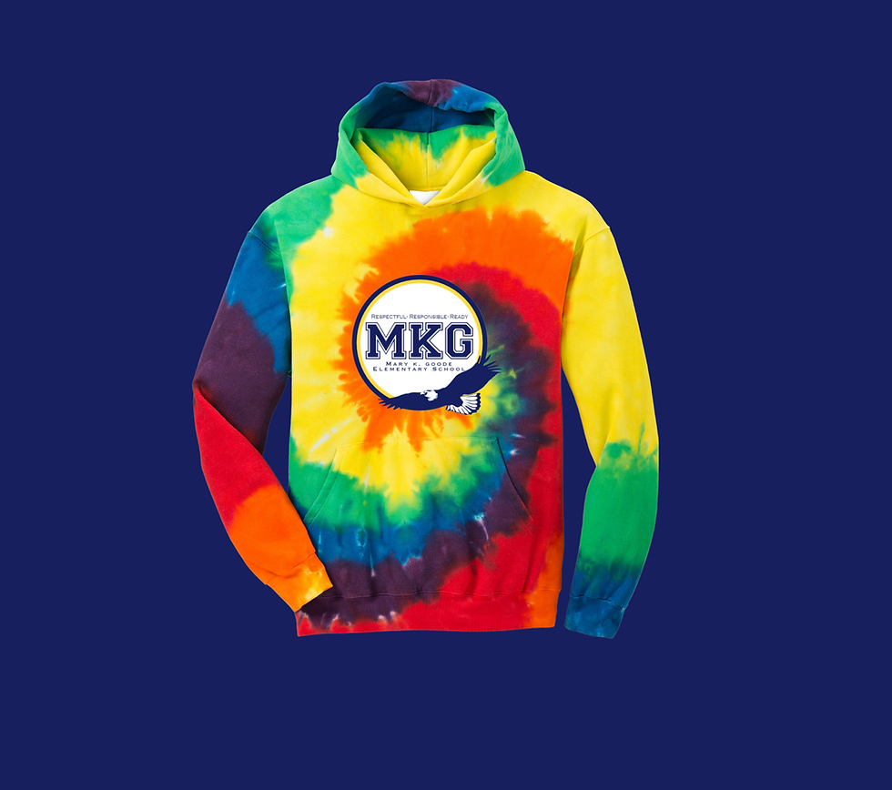 Thumbnail: (Youth & Adult-Unisex) Port & Co™ [MKG School] Tie-Dye Hoodie