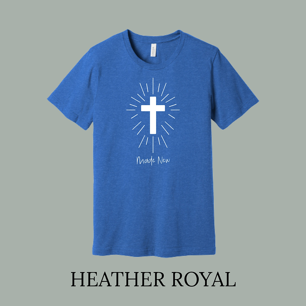 Thumbnail: (Adult-Unisex)  BELLA+CANVAS®  Heather CVC "Made New" Short Sleeve Tee