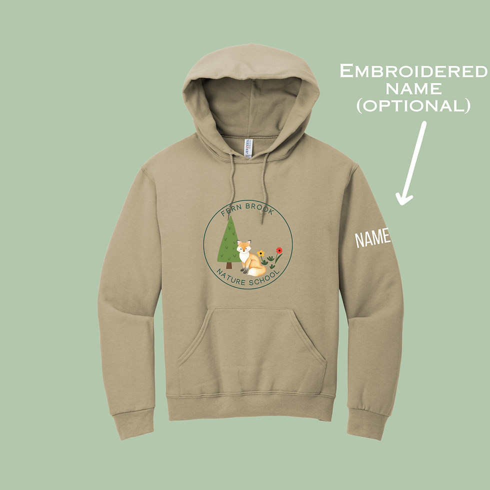 Thumbnail: (Adult-Unisex) Jerzees® [Fern Brook Circle Logo] Pullover Fleece Hoodie